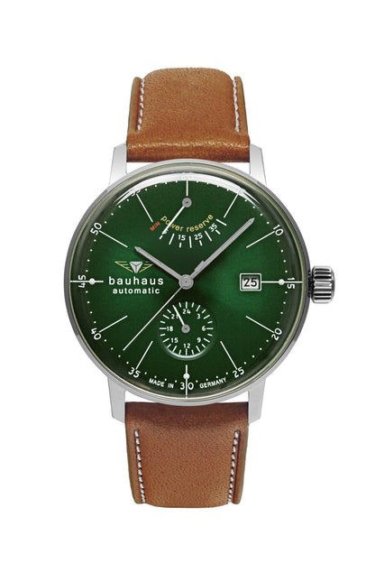 Bauhaus Dessau 2060-4 Herren Armbanduhr • Automatikwerk mit Gangreserveanzeige • Mineralglas K1