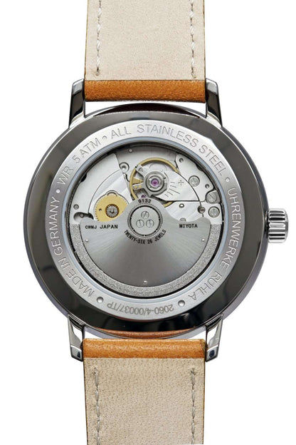 Bauhaus Dessau 2060-4 Herren Armbanduhr • Automatikwerk mit Gangreserveanzeige • Mineralglas K1, Bild 2