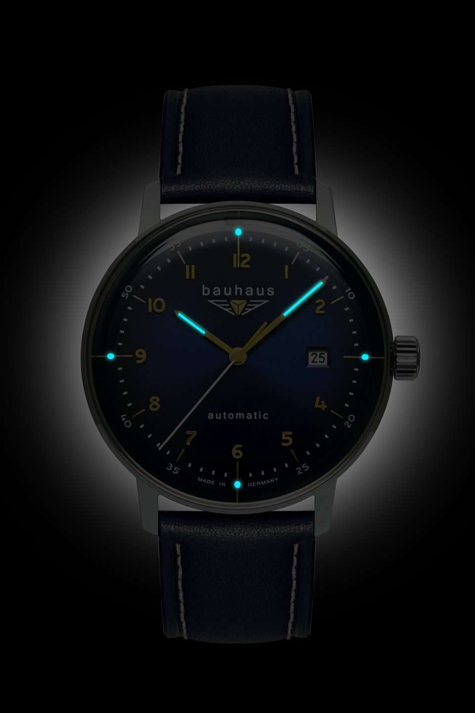 Bauhaus 2064-3 Herren Automatik Blau • Miyota 8215 Automatikwerk • Mineralglas K1, Bild 2