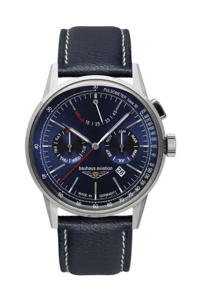 Bauhaus Aviation 2362-5 Herren Armbanduhr Beige • Automatikwerk mit Gangreserveanzeige • Mineralglas K1, Bild 4