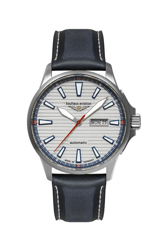 Bauhaus Aviation Iron Annie 2862-1 Herrenuhr Blau • Automatikwerk Citizen-Miyota • Saphirglas