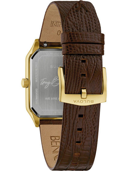 Bulova Tony Bennett 97B235 Herren Armbanduhr Schwarz • Saphirglas mit Antireflex • Vergoldetes Edelstahlgehäuse, Bild 2