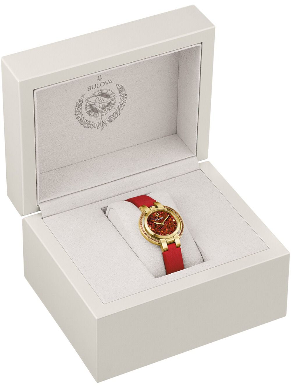 Bulova Rubaiyat 97R105 Damen Armbanduhr Rot • Saphirglas • 42 Rubine, Bild 4