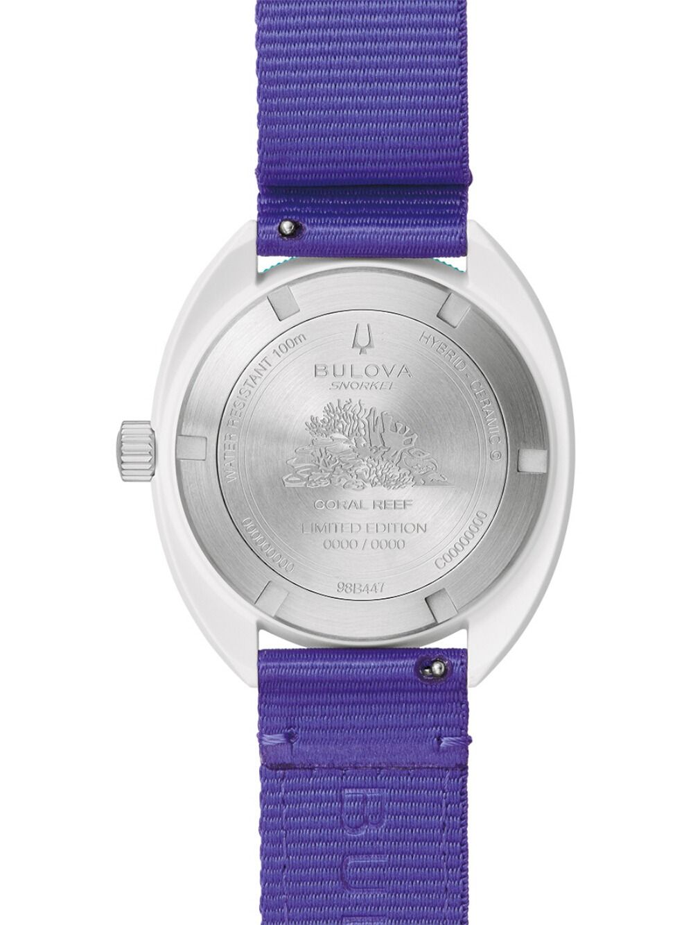 Bulova Snorkel 98B447 Herrenuhr Weiß • Mineralglas • Coral Reef Limited Edition, Bild 4