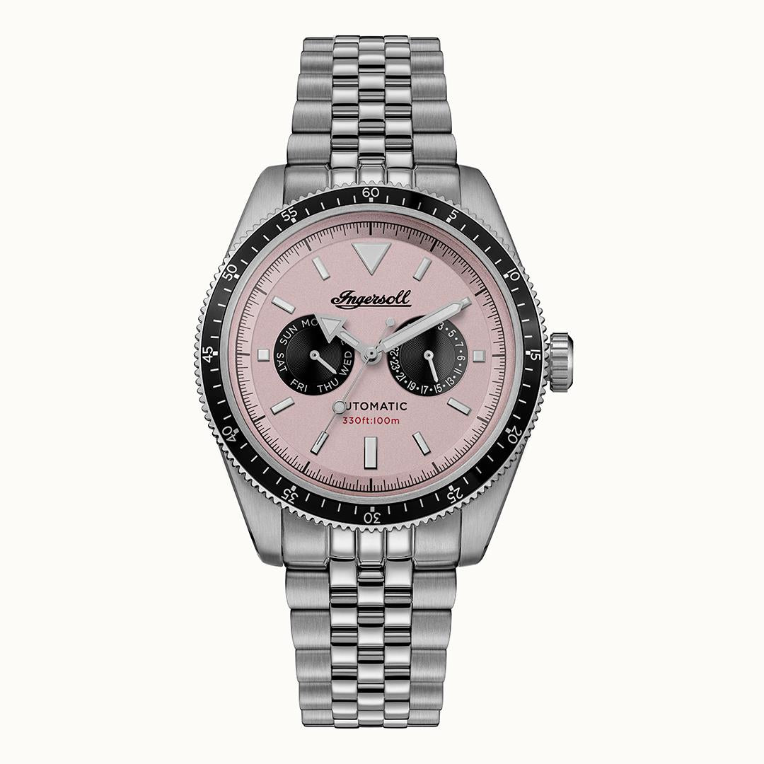 Ingersoll 1892 The Outlaw I17201 Herren Armbanduhr Rosa • Automatikwerk • Mineralglas