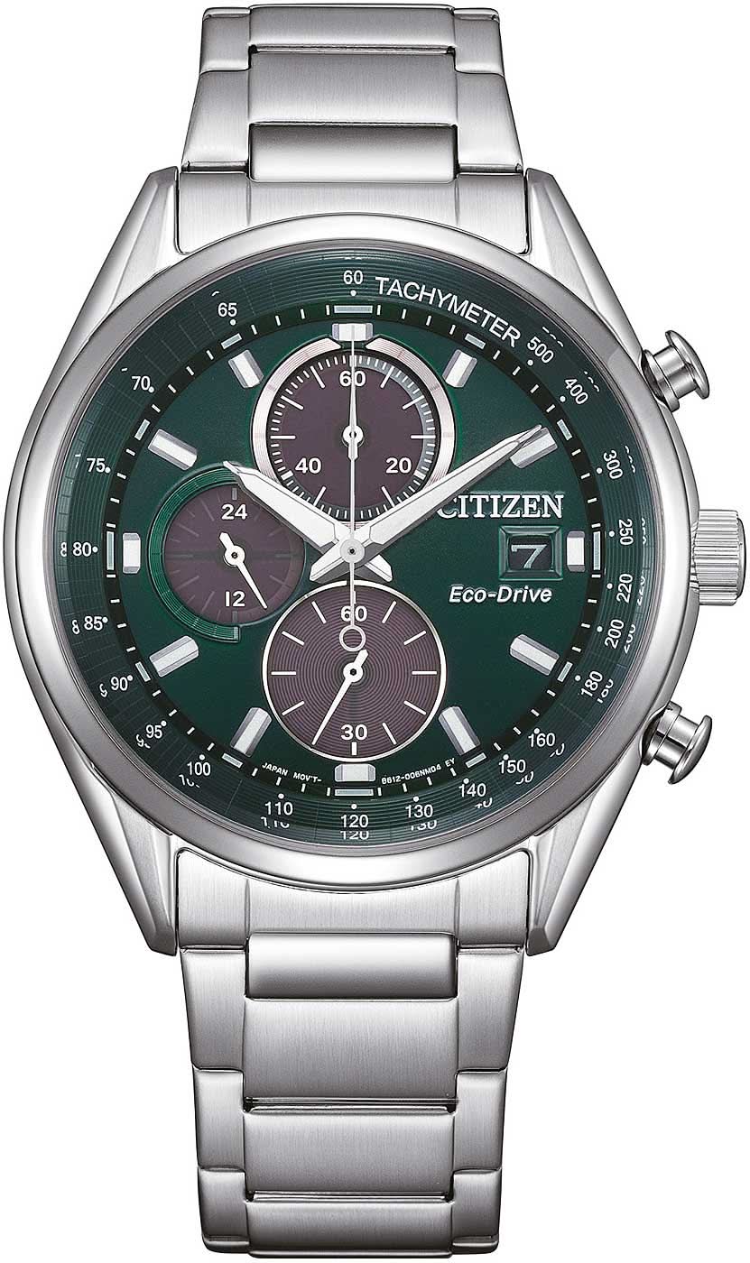 Citizen Eco-Drive CA0459-79X Herrenuhr • Eco-Drive Solar-Antrieb • Grünes Zifferblatt