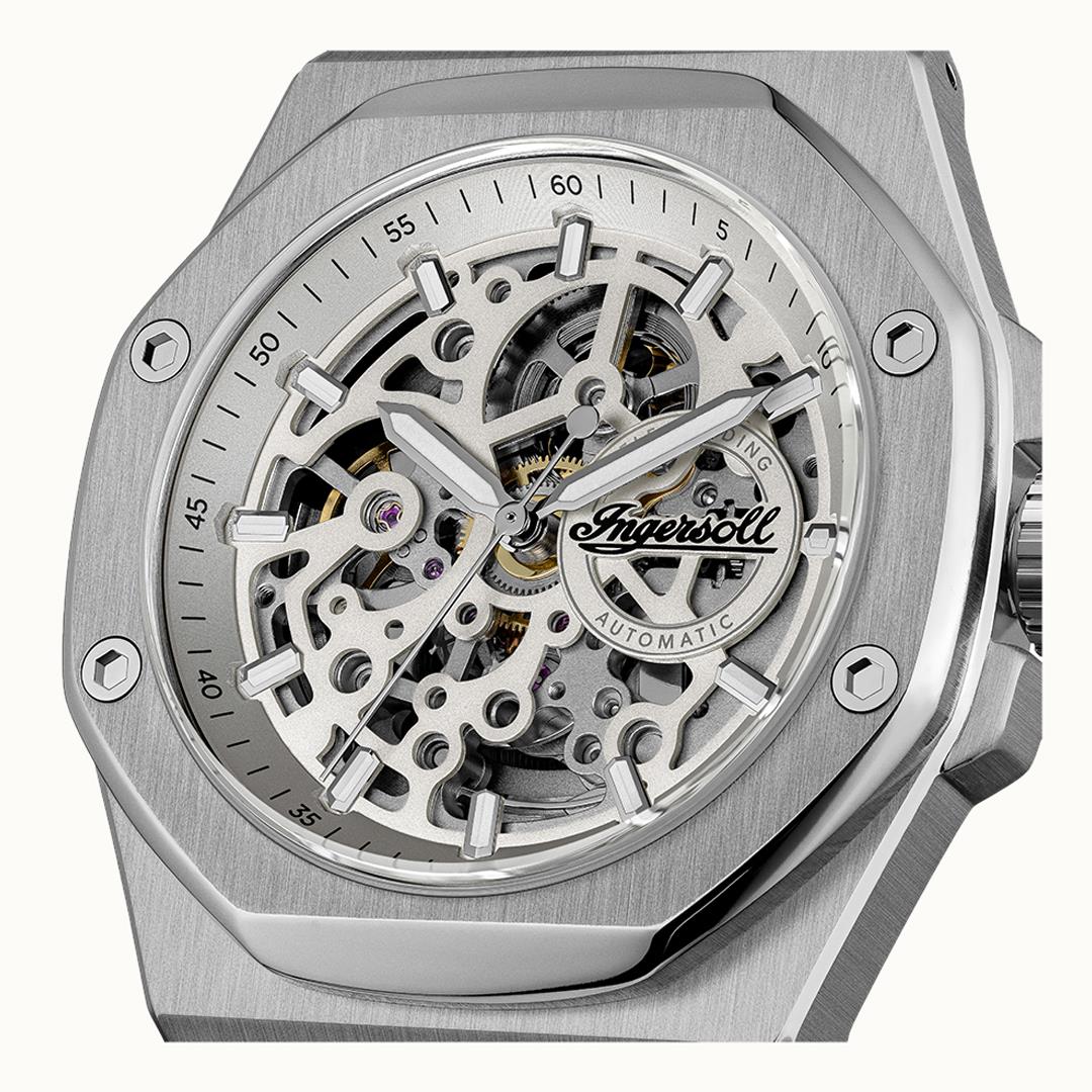 Ingersoll 1892 The Faller I17601 Herren Armbanduhr Grau • Automatikwerk • Mineralglas, Bild 2