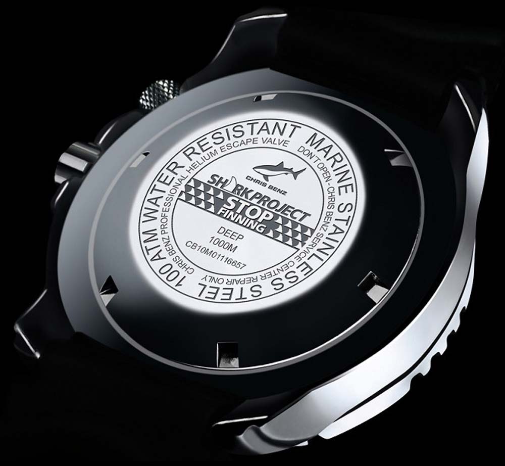 Chris Benz Deep CB-1000-SP-KBB Herrenuhr • 1000m • Saphir