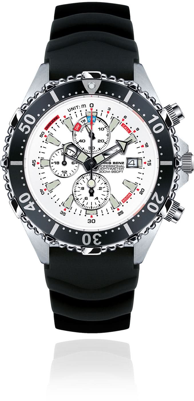 Chris Benz CB-C300-W-KBS Depthmeter Uhr • 300m • Saphirglas