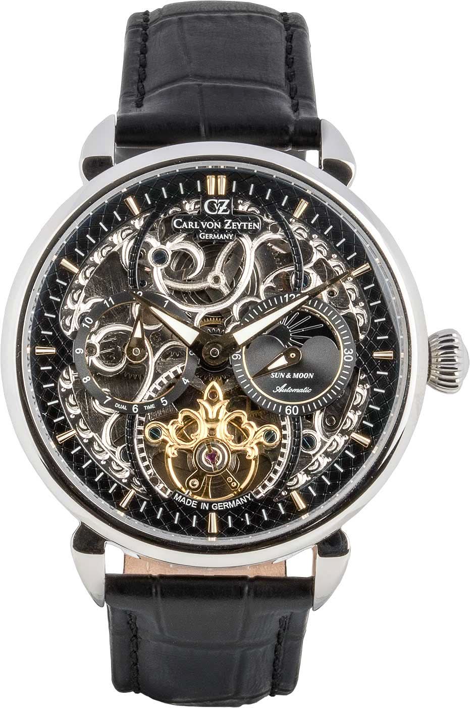 Carl von Zeyten Neukirch CVZ0005BKGS Herrenuhr • Skelettiertes Zifferblatt • Sun & Moon