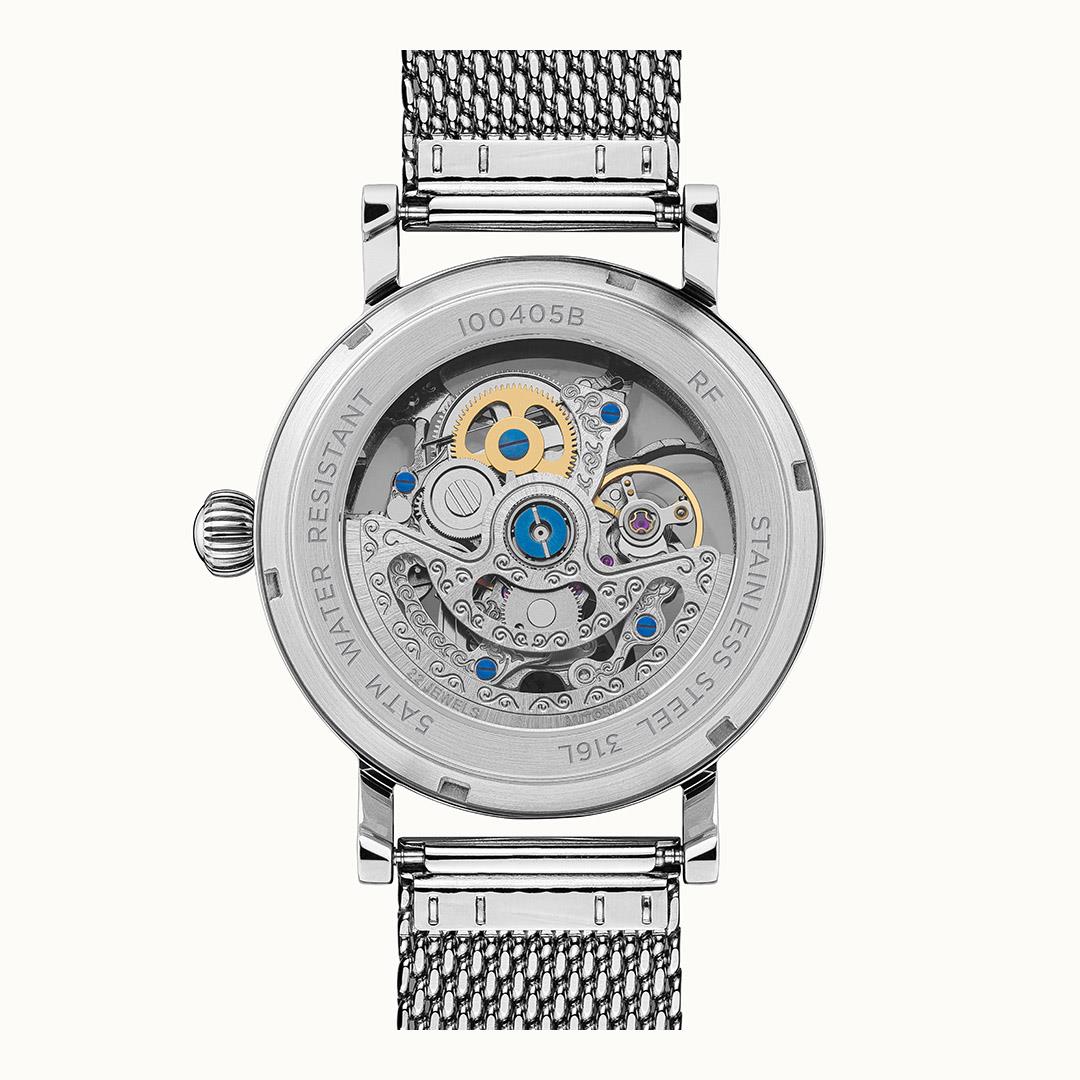 Ingersoll 1892 The Herald I00405B Herren Armbanduhr Silber • Skelettiertes Automatikwerk • Mineralglas, Bild 5