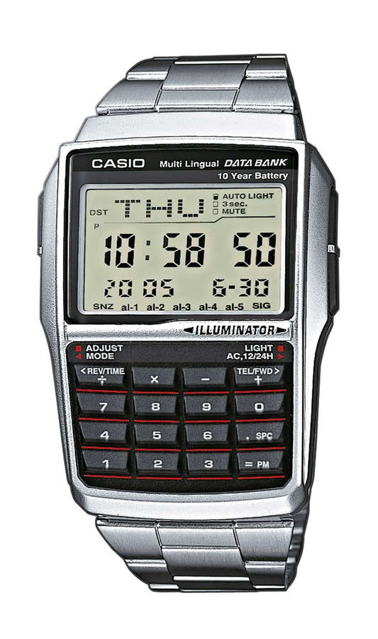 Casio Vintage DBC-32D-1AES Herrenuhr • Taschenrechner & Datenbank • Kultiges Retro-Design