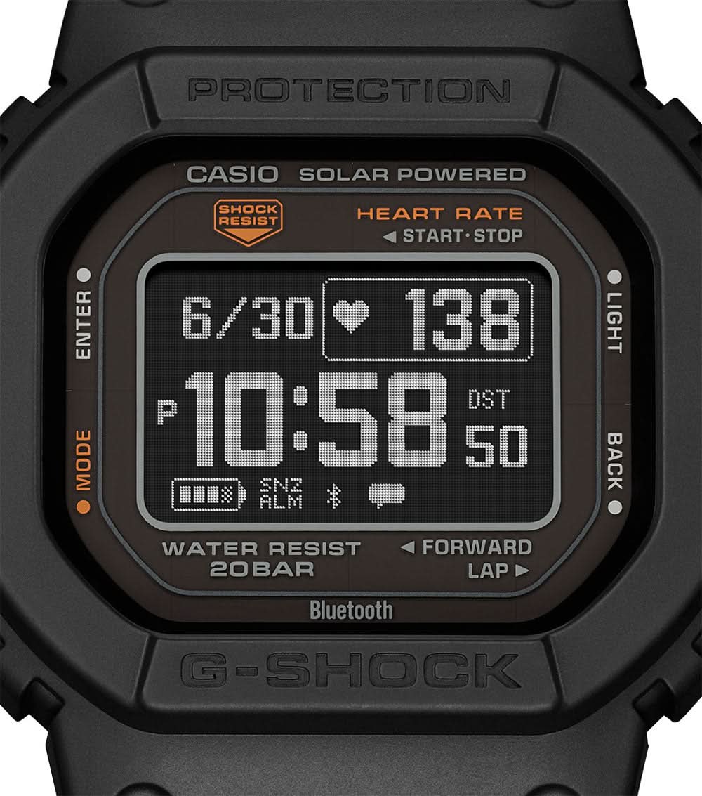 Casio G-Shock DW-H5600-1ER Herrenuhr • Smarte Funktionen • Pulsmessung