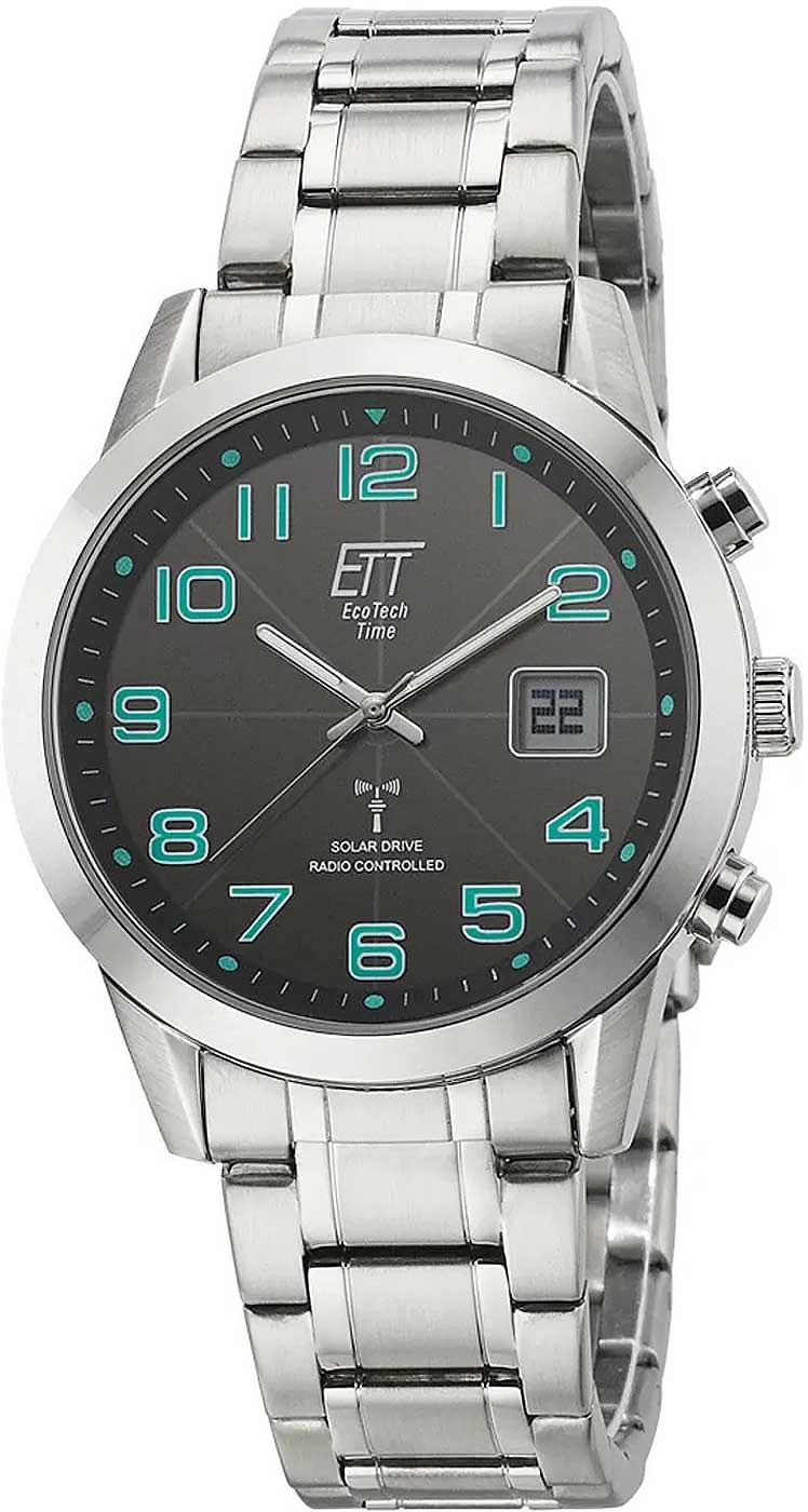 Eco Tech Time Basic EGS-11500-22M Herrenuhr • Solar Funk • Edelstahl
