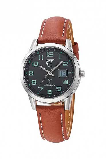 Eco Tech Time Altai ELS-11588-22L Damenuhr • Funk-Solar-Antrieb • Ultraleichtes Titan
