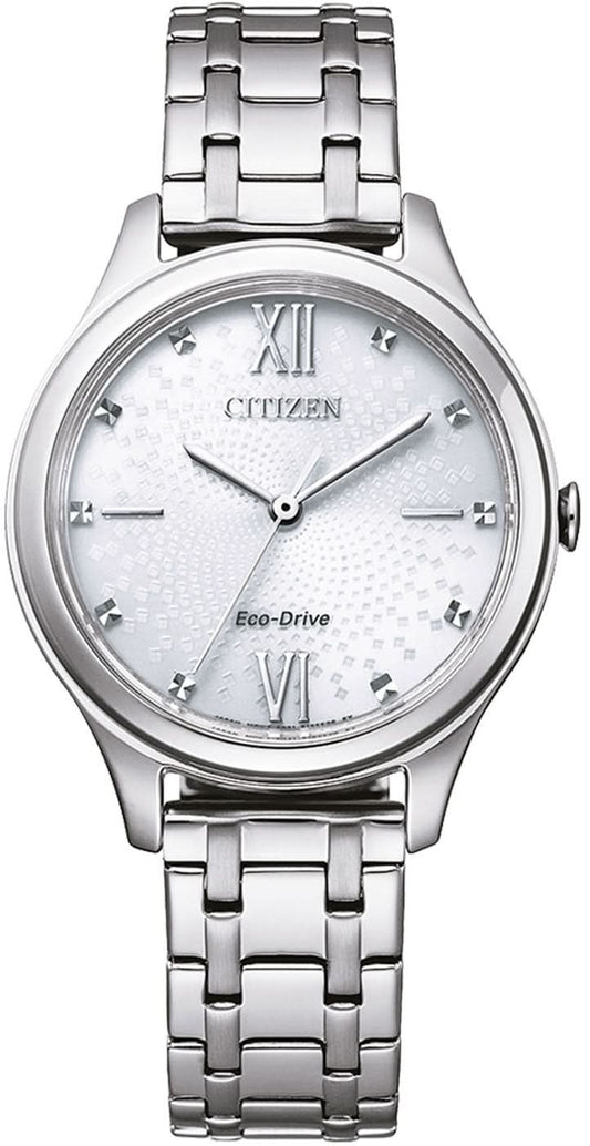 Citizen EM0500-73A Damenuhr • Edelstahl-Gliederband • Faltschließe