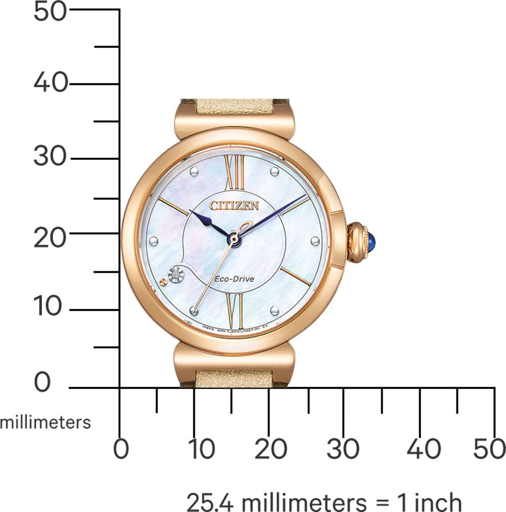 Citizen L EM1073-18D Damenuhr • Eco-Drive • Saphirglas