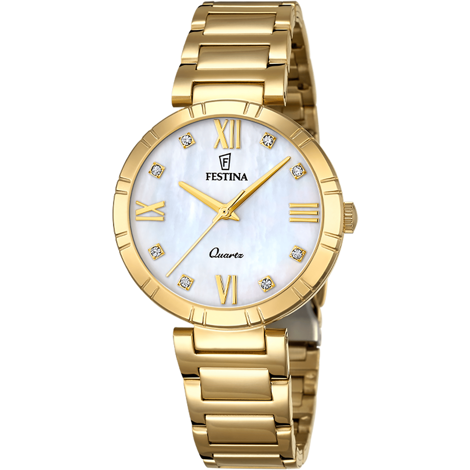 Festina Mademoiselle F16938/2 Damenuhr • Perlmutt-Zifferblatt • Mineralglas