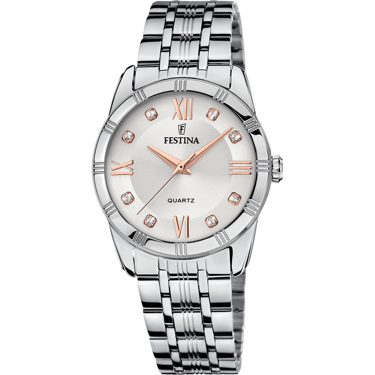 Festina Mademoiselle F16940/B Damenuhr Silber • Mineralglas • Edelstahlarmband