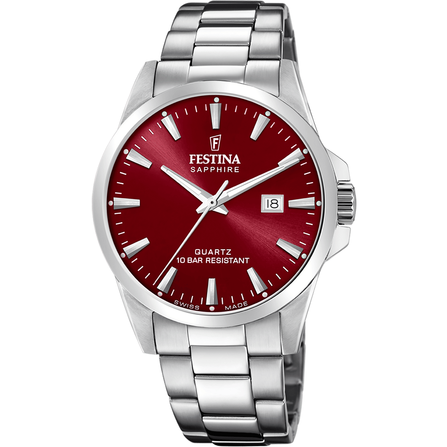 Festina Swiss Made Classic F20024/7 Herrenuhr • Edelstahlarmband • Schweizer Quarzwerk