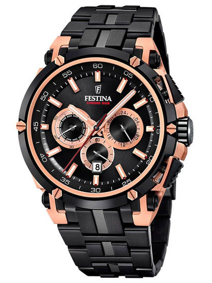 Festina Chrono Bike F20329/1 Herrenuhr Schwarz • Chronograph mit Wechselarmband • Mineralglas, Bild 2