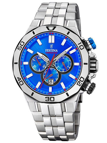 Festina Chrono Bike F20448/2 Herrenuhr Blau • Chronograph • 10 ATM Wasserdicht