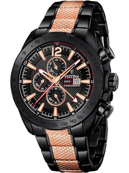 Festina Prestige F20493/2 Herrenuhr Blau • Chronograph • Mineralglas