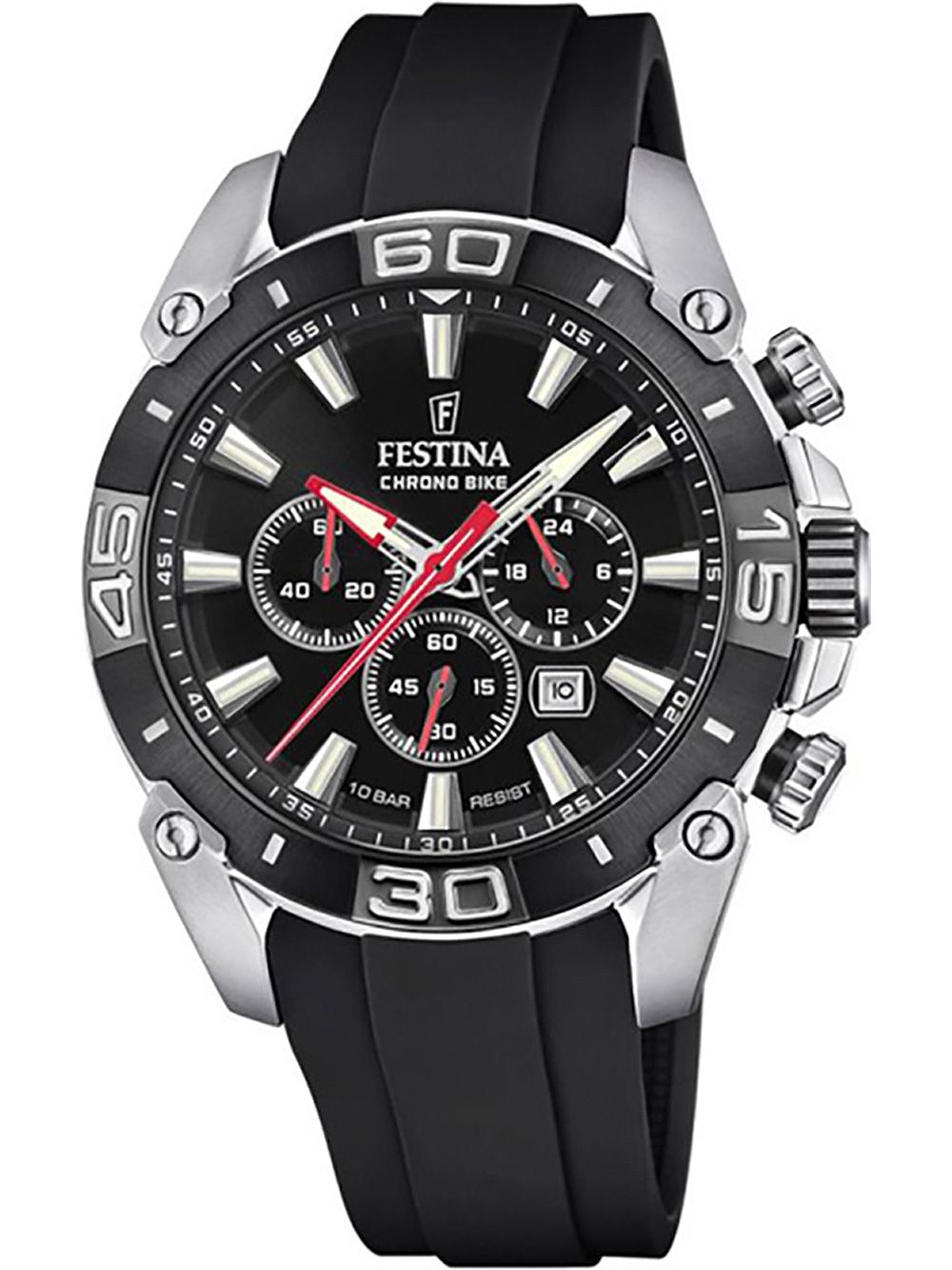 Festina Chrono Bike F20544/1 Herrenuhr Schwarz • Quarz-Chronograph • Mineralglas
