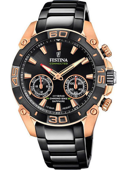 Festina Chrono Bike F20548/1 Herrenuhr Schwarz/Roségold • Chronograph Connected • Special Edition Set, Bild 2
