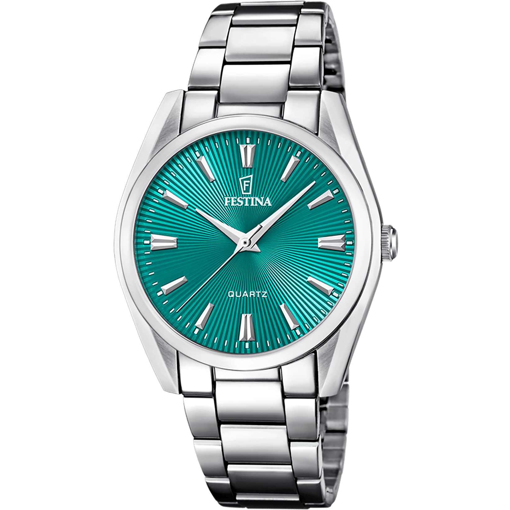 Festina Boyfriend F20622/Q Damen Armbanduhr Grün • Quarzwerk MIYOTA 2035 • Edelstahlarmband