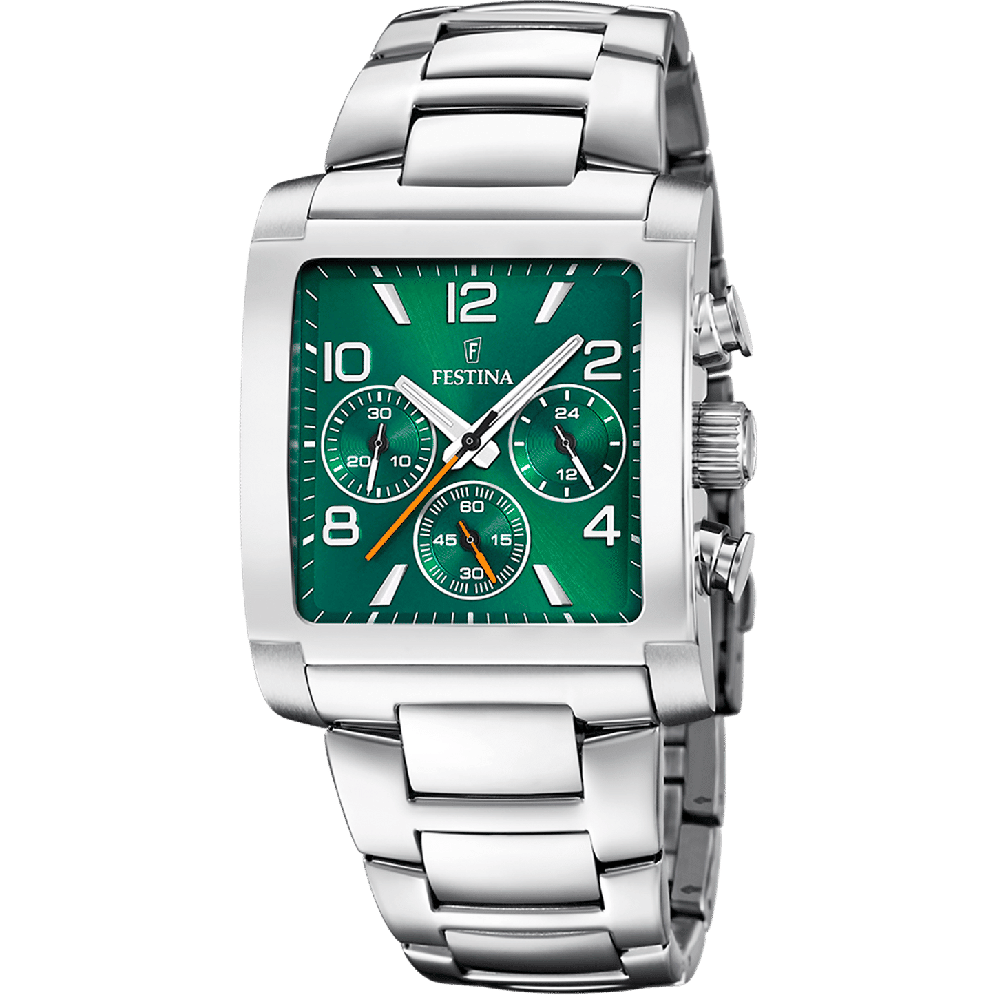 Festina Timeless F20652/2 Herrenuhr Grün • Chronograph • Mineralglas