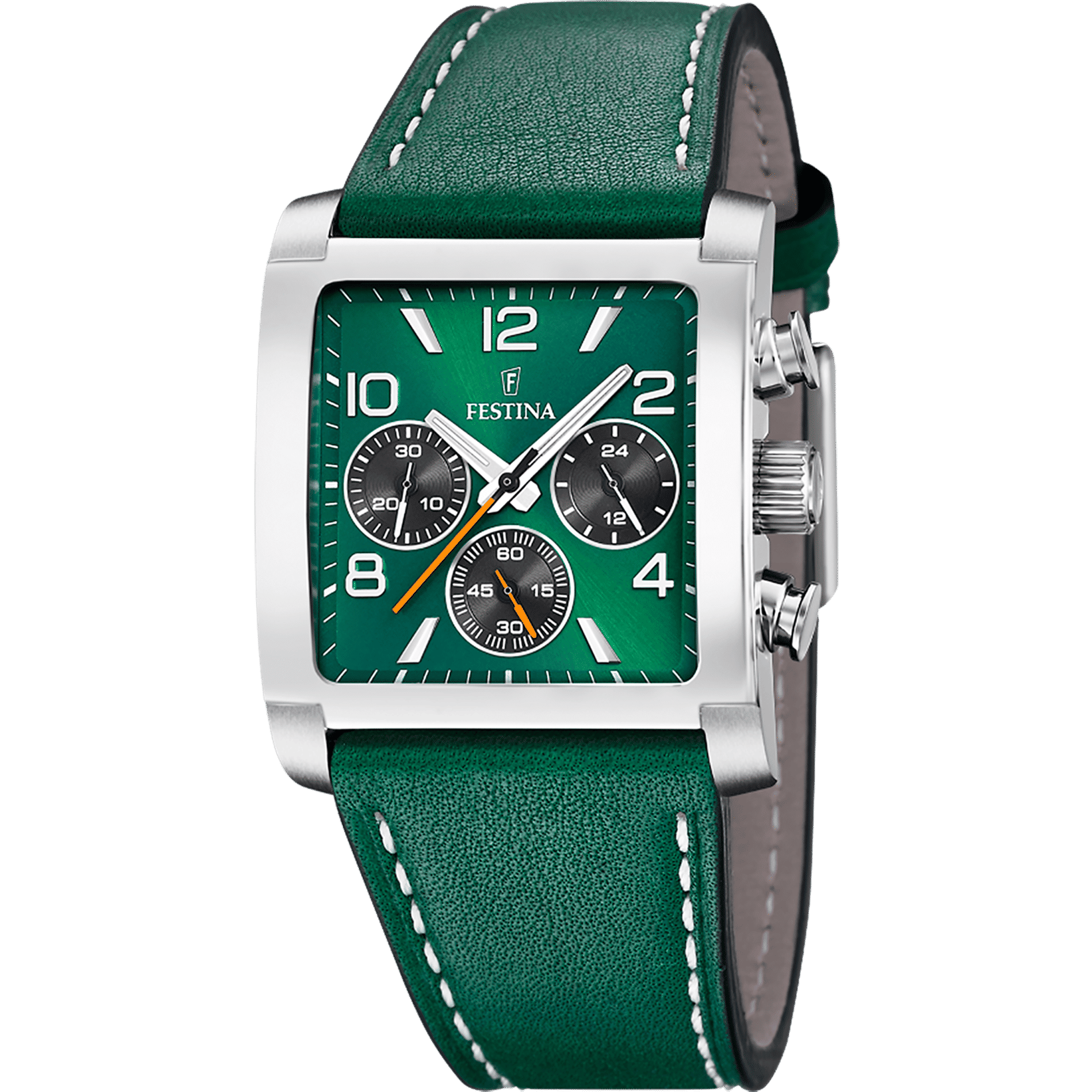 Festina Timeless F20653/2 Herrenuhr Grün • Chronograph • Mineralglas