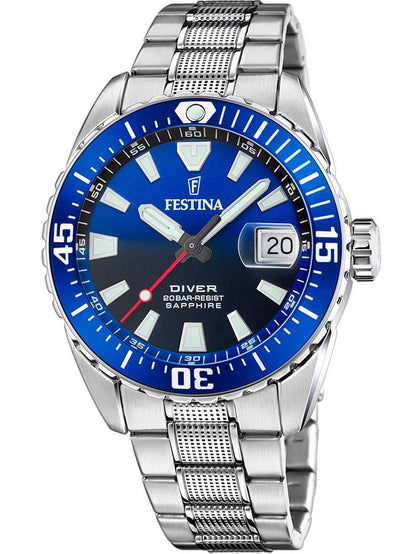 Festina The Originals F20669/1 Herrenuhr • Saphirglas • 20 ATM Taucheruhr