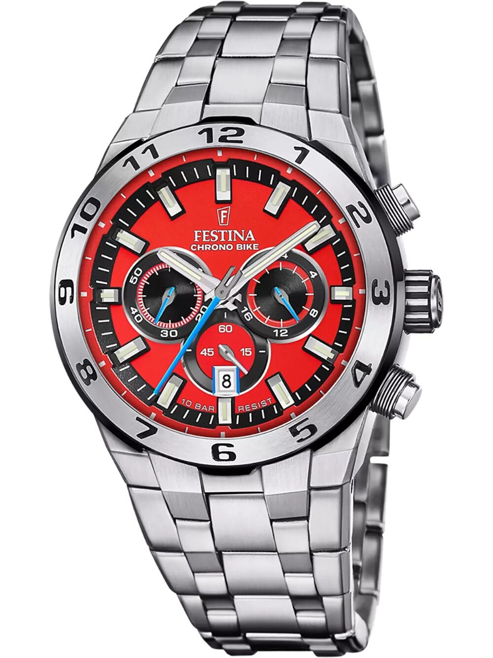 Festina Chrono Bike F20670/5 Herrenuhr Rot • Quarz-Chronograph • 10 ATM