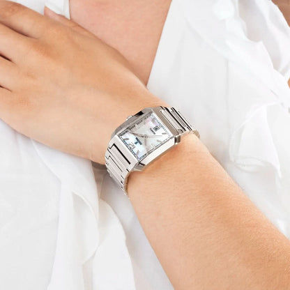 Festina On the Square F20679/1 Ladies' Watch • Striking Rectangular Design • Stainless Steel