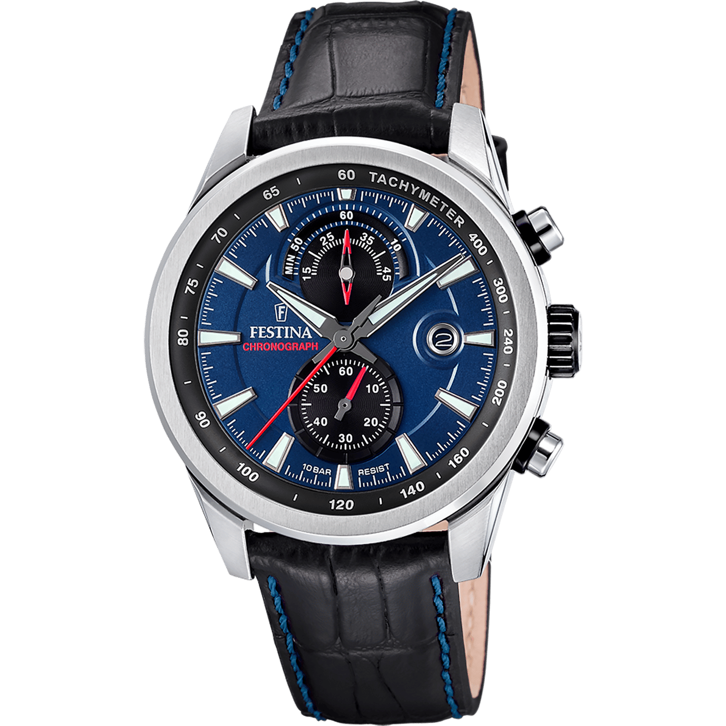 Festina Timeless Chronograph F20695/5 Herrenuhr Blau • Chronograph • 10 ATM