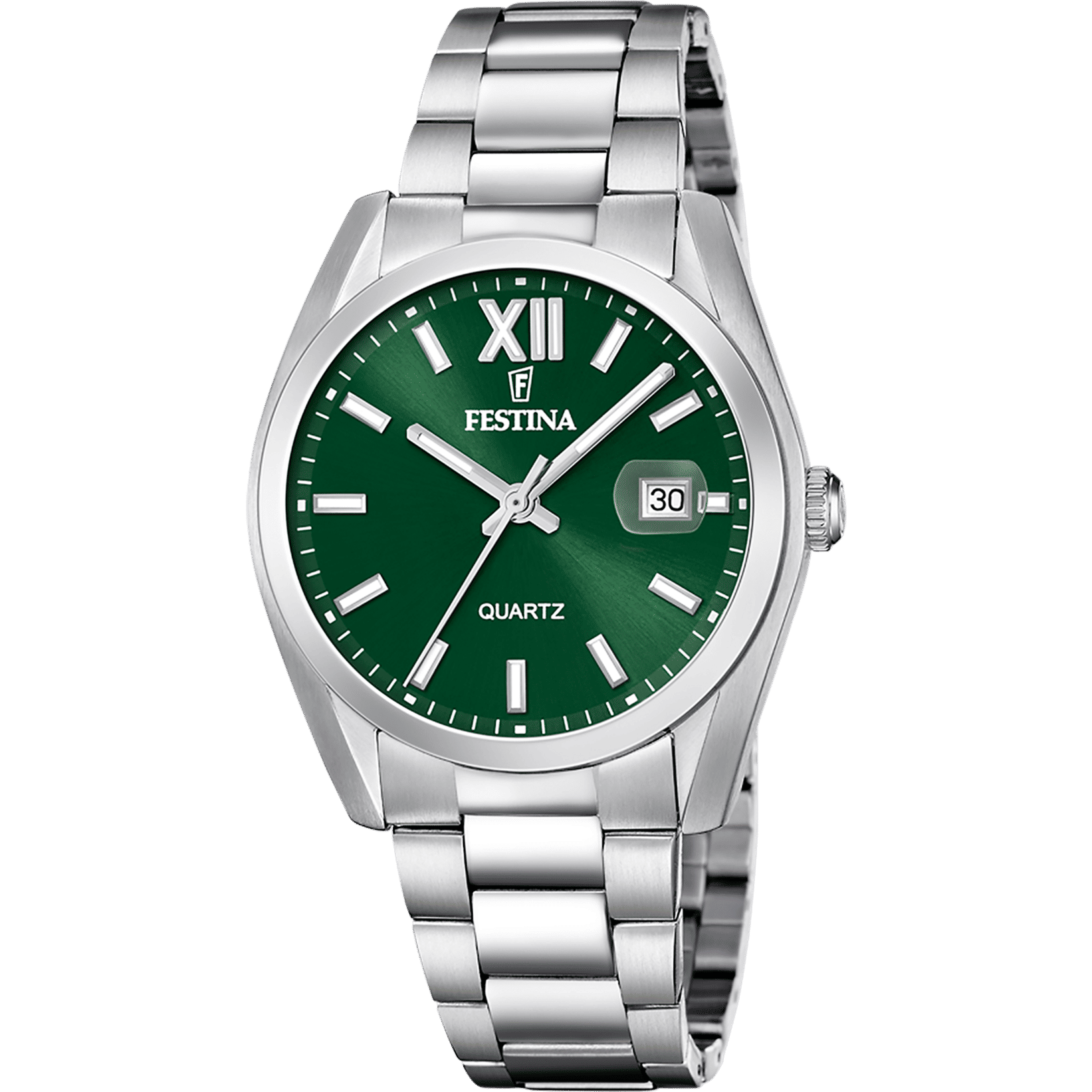 Festina F20707/8 Herrenuhr Quarz • Edelstahlarmband • Grün
