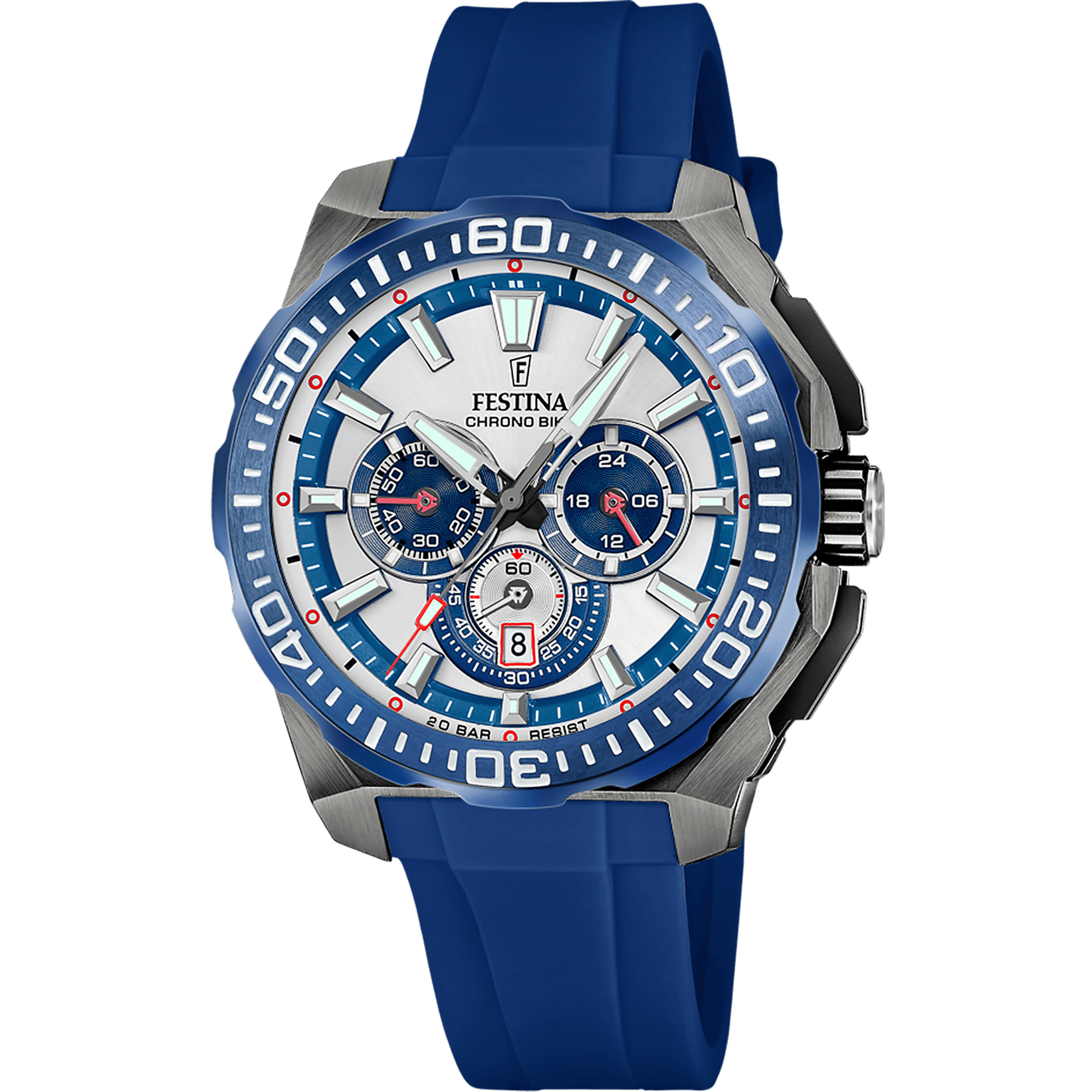 Festina Chrono Bike F20725/4 Herren-Chronograph Blau • Quarzwerk • Silikonarmband