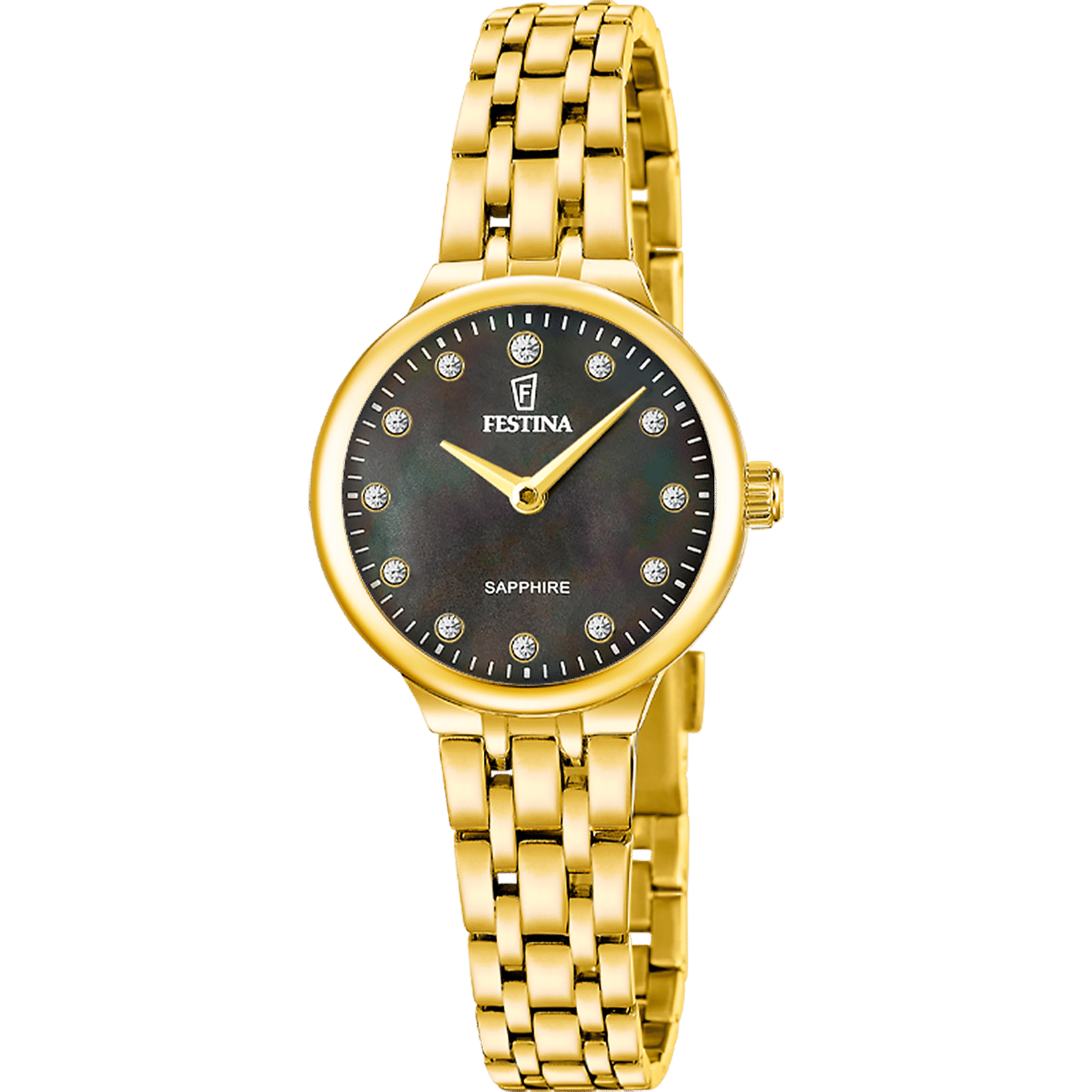 Festina Mademoiselle F20745/4 Damen Armbanduhr Schwarz • Saphirglas • Edelstahlarmband
