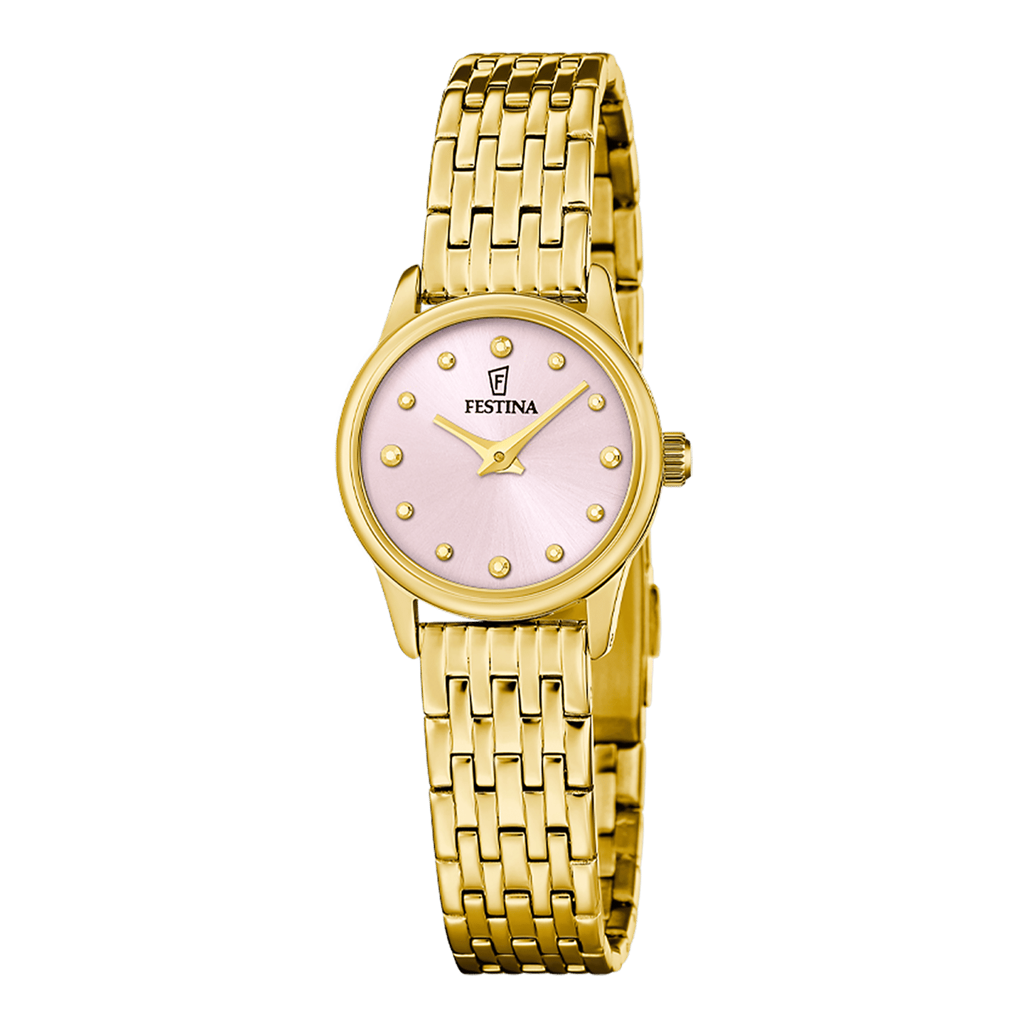 Festina Mademoiselle F20750/2 Damen Armbanduhr • Quarzwerk • Goldfarben/Rosa