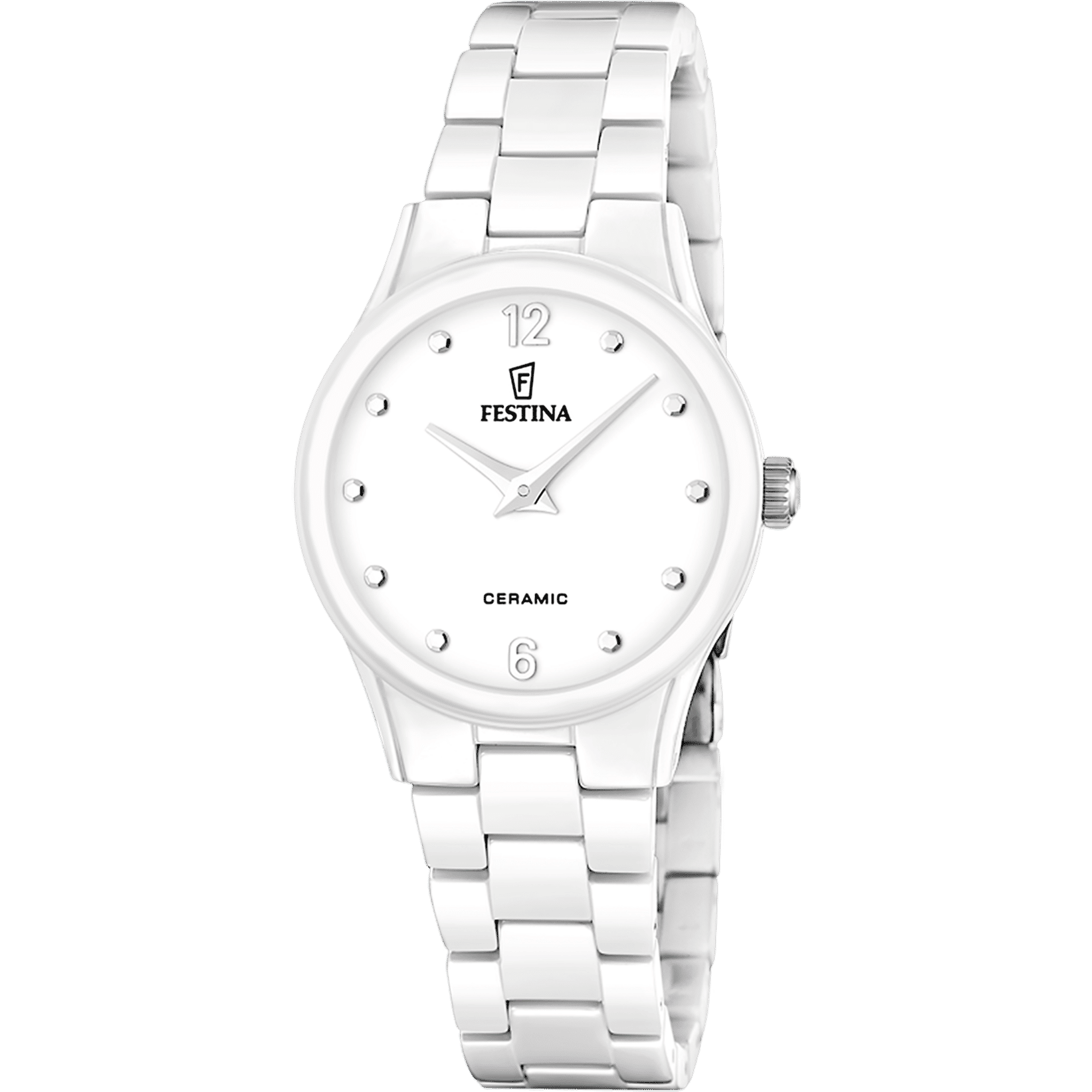 Festina F20751/1 Damen Armbanduhr Keramik Weiß • Keramikarmband • Elegantes Design