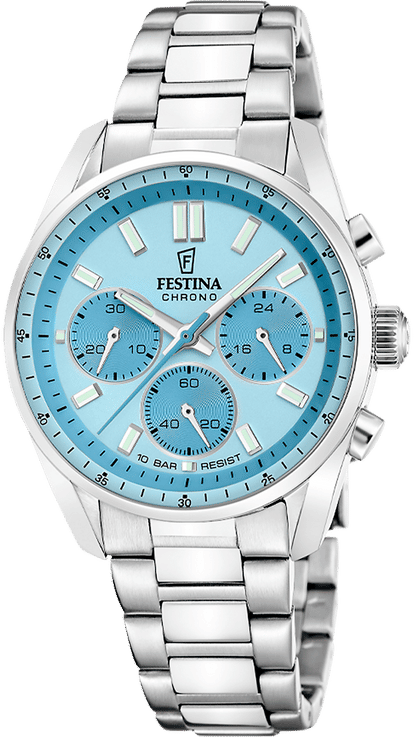 Festina Boyfriend F20753/2 Chronograph Unisex • Blau Edelstahl • Quarz