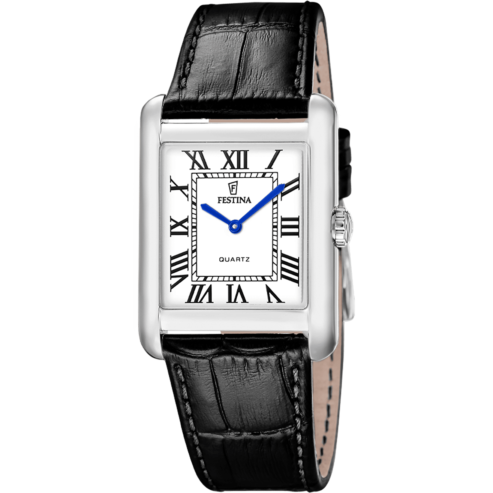 Festina On The Square F20771/1 Herrenuhr Schwarz • Rechteckiges Edelstahlgehäuse • Quarzwerk MIYOTA