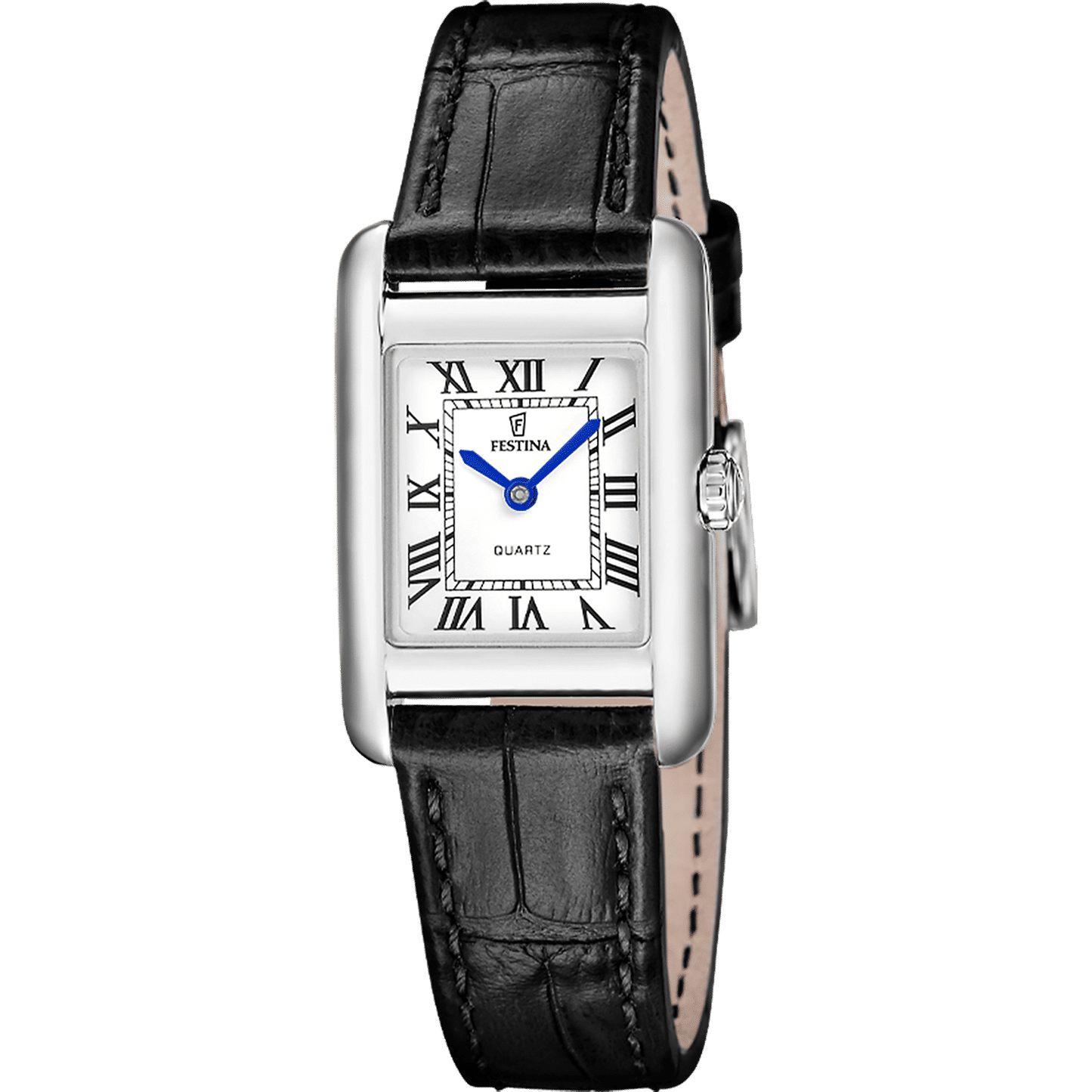 Festina On The Square F20773/1 Damenuhr Schwarz • Quarzwerk • Rechteckiges Gehäuse