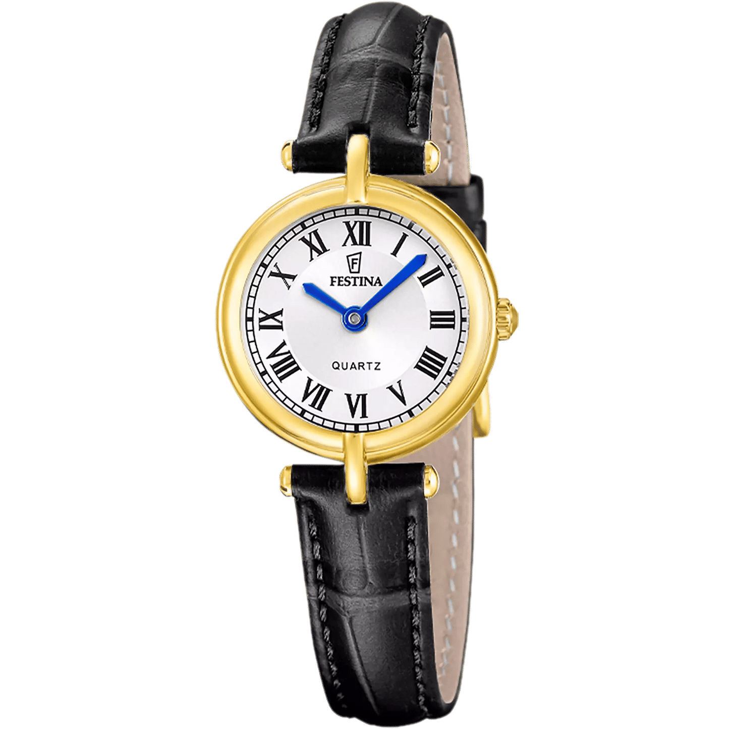Festina Mademoiselle F20788/1 Damenuhr • Quarzwerk • Schwarzes Lederband
