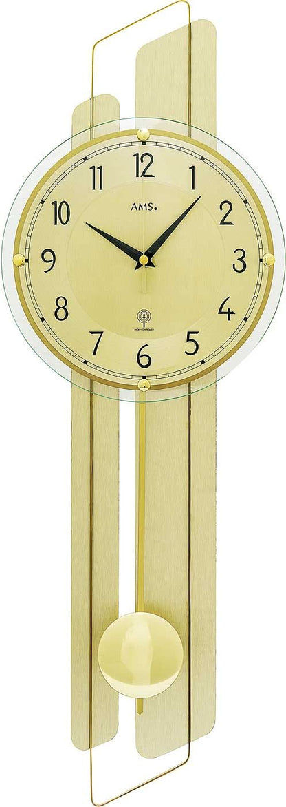 AMS Wanduhr • Funkwerk • Mit Pendel