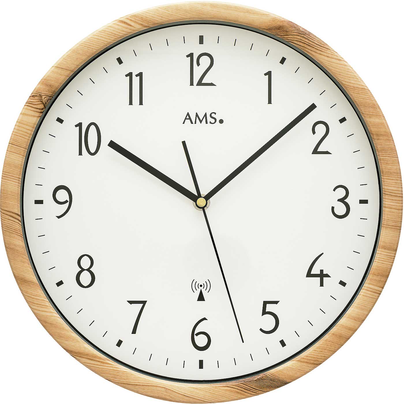 AMS Wall Clock 30x30x6 cm Plastic • Radio-controlled • Timeless Design