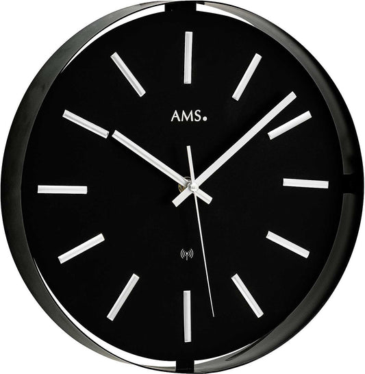 AMS Wanduhr • Präzises Funkuhrwerk • Modernes Design
