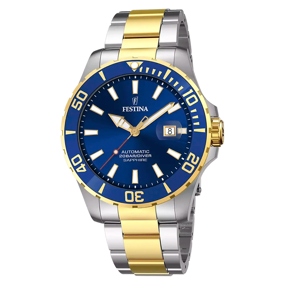 Festina Diver F20532/1 Herrklocka Blå • Automatiskt Urverk • Safirglas