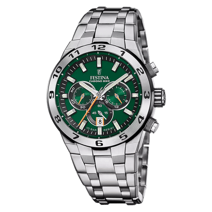 Festina Chrono Bike F20670/2 Herrur Grön • Kronograf • Mineralglas